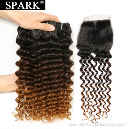 spark Brazilian Loose Deep Curly Wave Hair Virgin Unprocessed Human Hair Bundles Brazilian Deep Wave Hair Weave Extensions